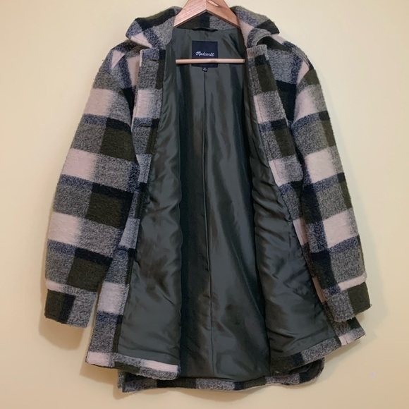 Madewell | Belrose Cassel Plaid Buffalo Check Wool Blend Lined Jacket Shacket XS - Picture 5 of 17